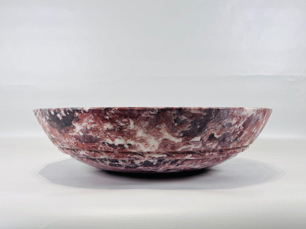 Red Streaked Marble Sink