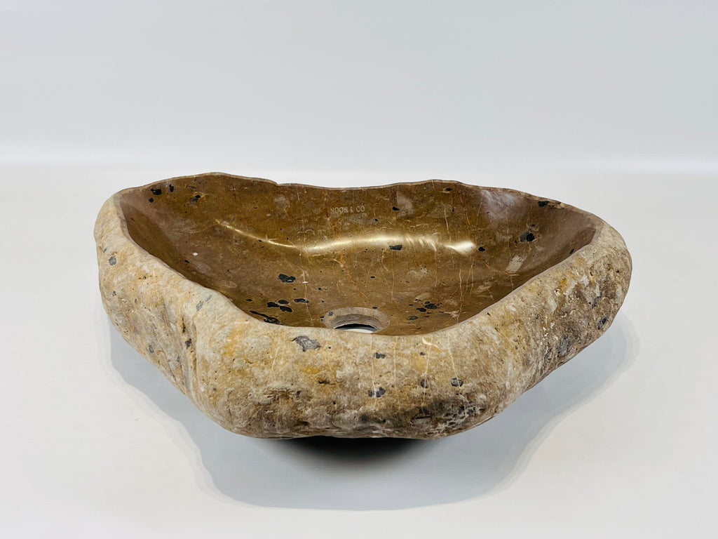 Chocolate Brown River Stone Sink