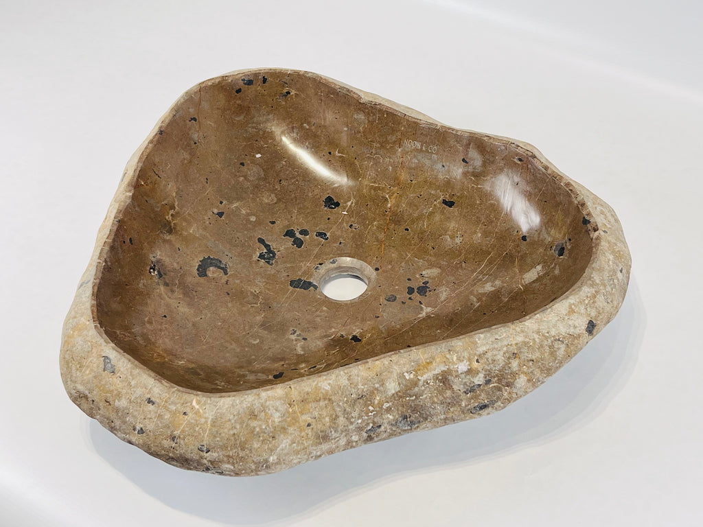 Chocolate Brown River Stone Sink