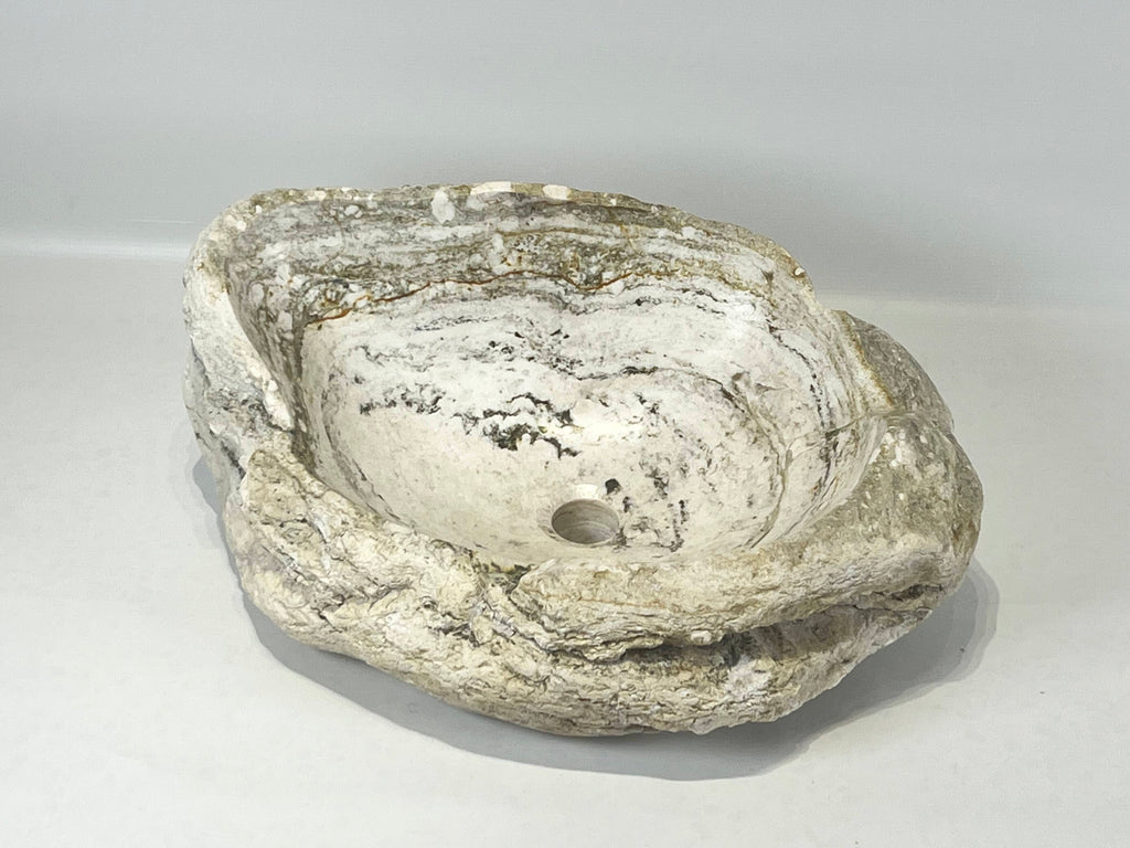 Rippled Seashell River Stone Sink