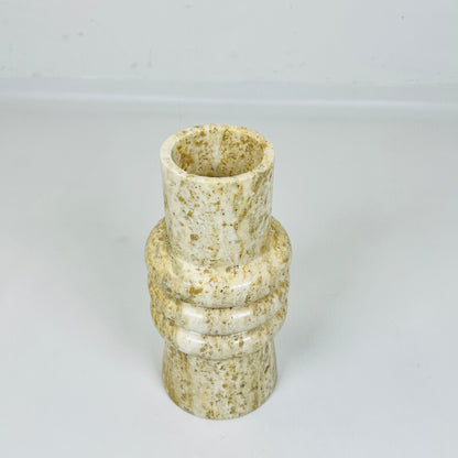 Ringed Marble Vase - Travertine