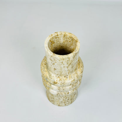 Ringed Marble Vase - Travertine