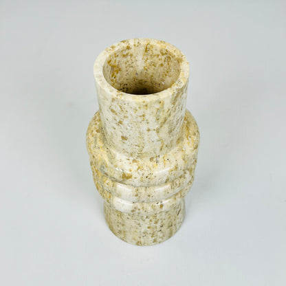 Ringed Marble Vase - Travertine