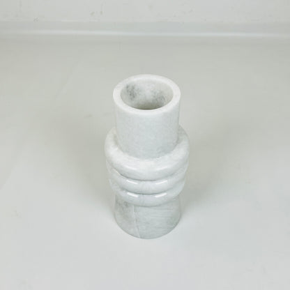 Ringed Marble Vase - Gray