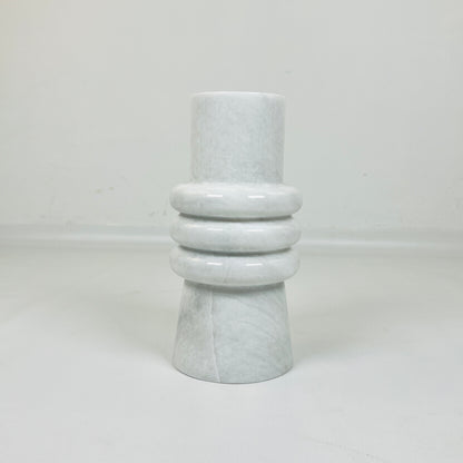 Ringed Marble Vase - Gray