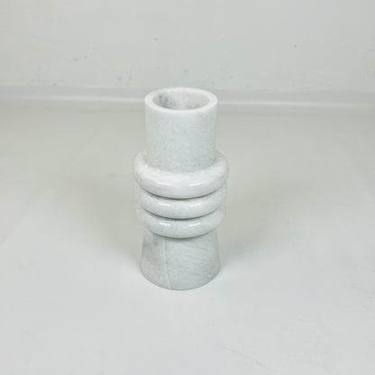Ringed Marble Vase - Gray