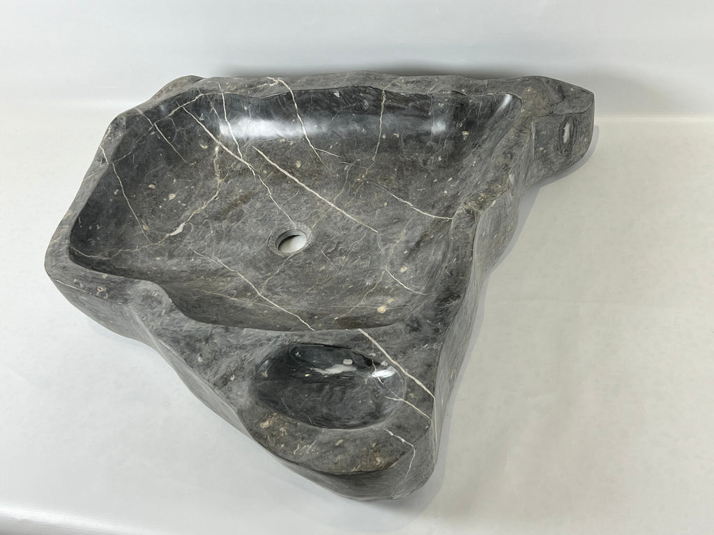 Dark Grey Webbed River Stone Sink