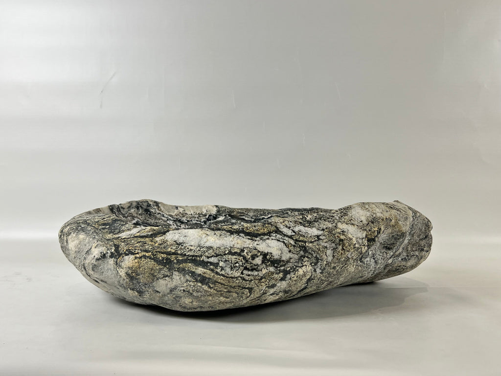 White Blotched River Stone Sink