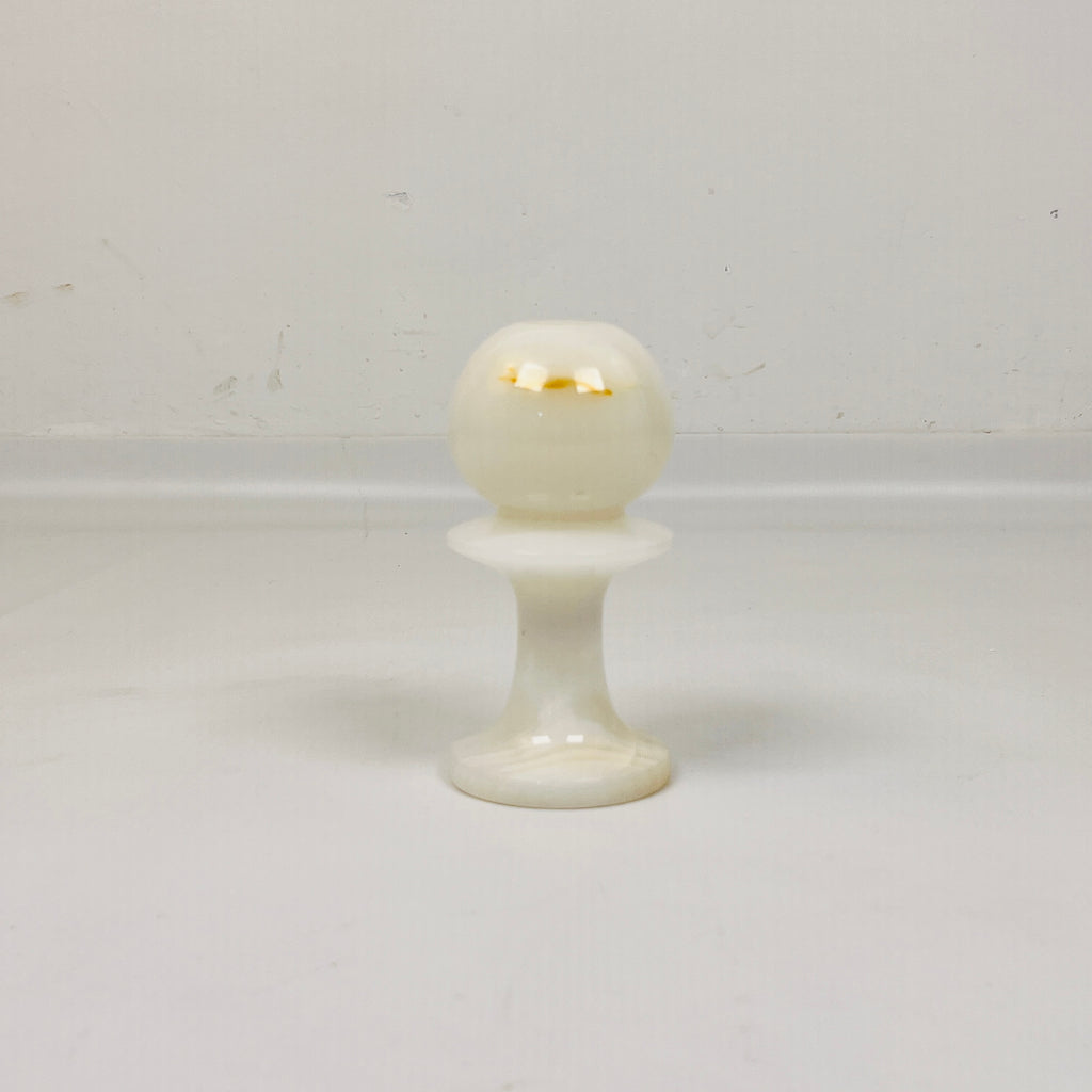 Pawn White Onyx Candle Stand