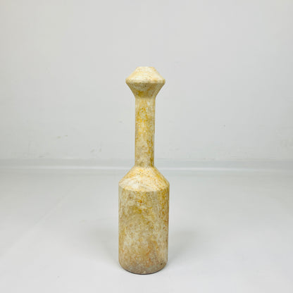 Pommel-Top Candle Stand - Travertine