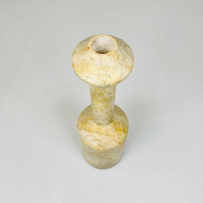 Pommel-Top Candle Stand - Travertine