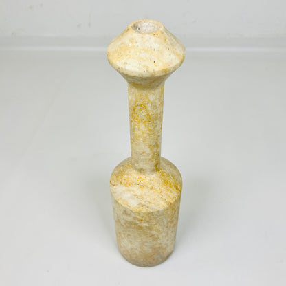 Pommel-Top Candle Stand - Travertine