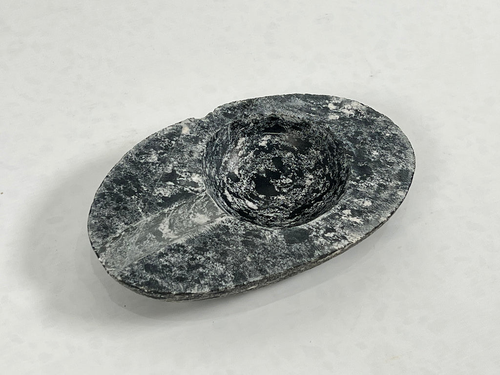 River Stone White Blotched Ash Tray