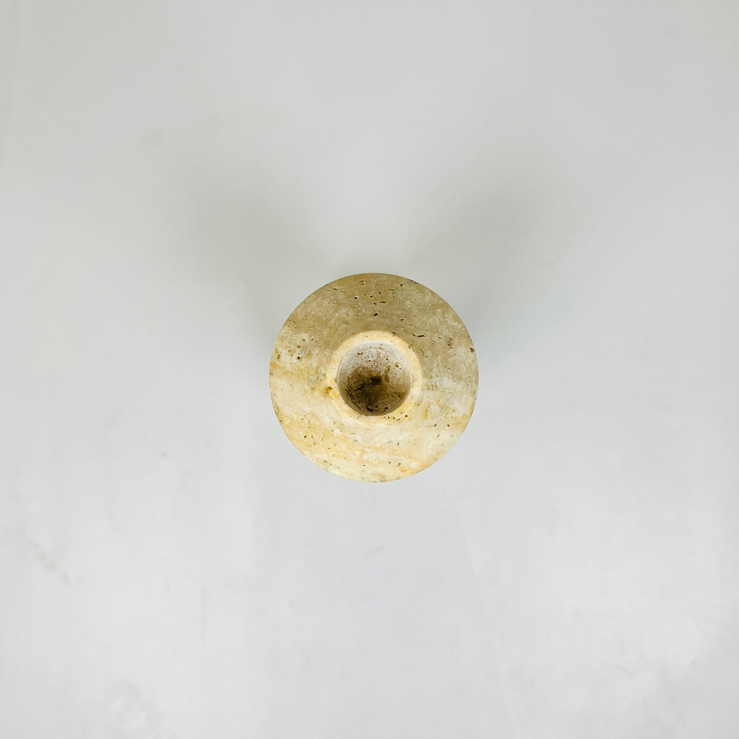 Pommel-Top Candle Stand - Travertine