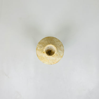 Pommel-Top Candle Stand - Travertine