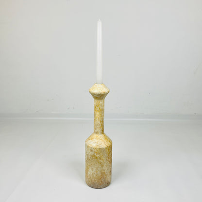 Pommel-Top Candle Stand - Travertine