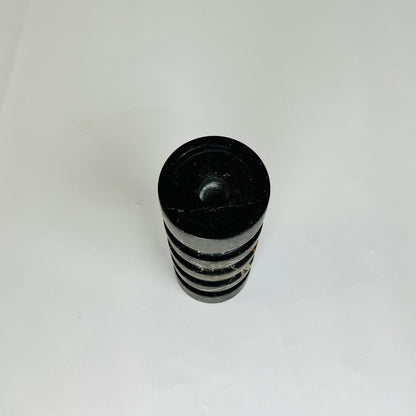 Banded Cylindrical Candle Stand - Black