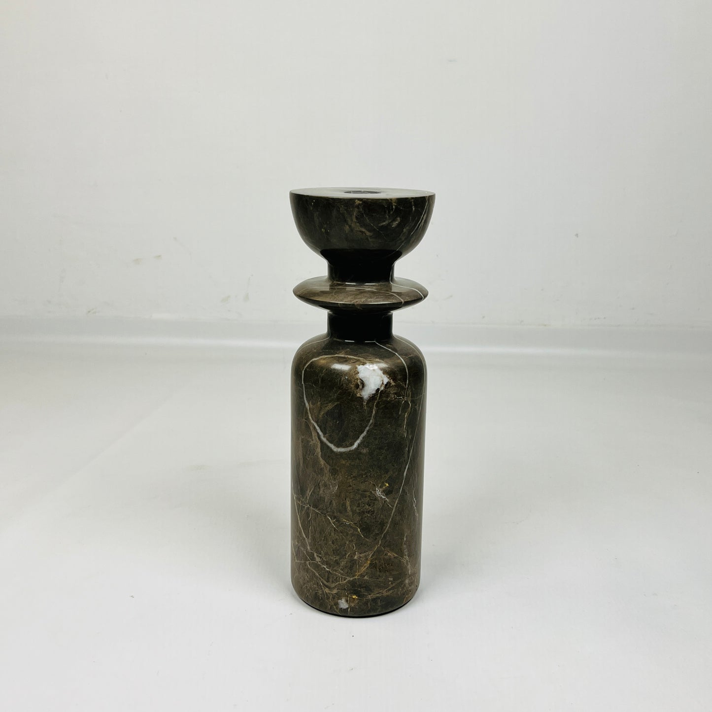 Collared Candle Stand - Brown