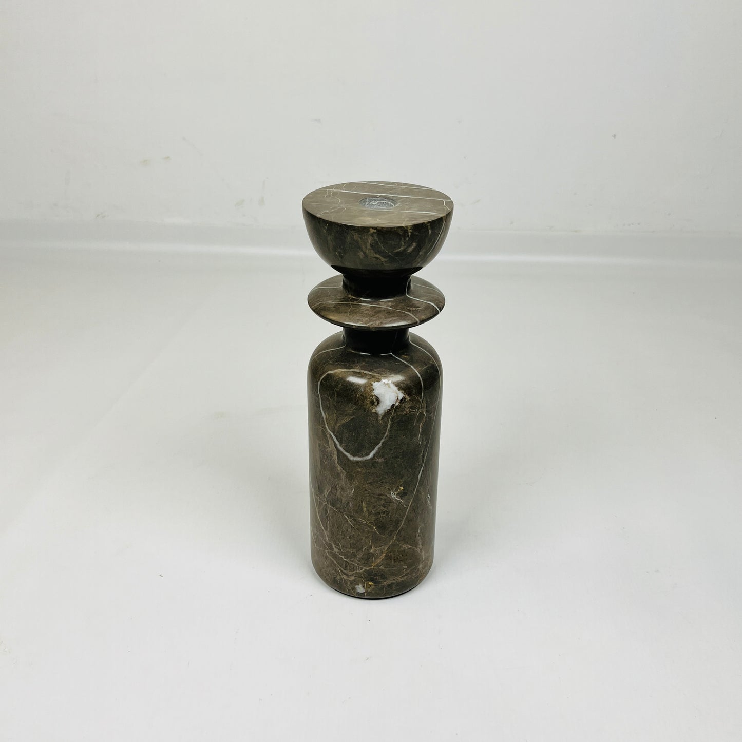 Collared Candle Stand - Brown
