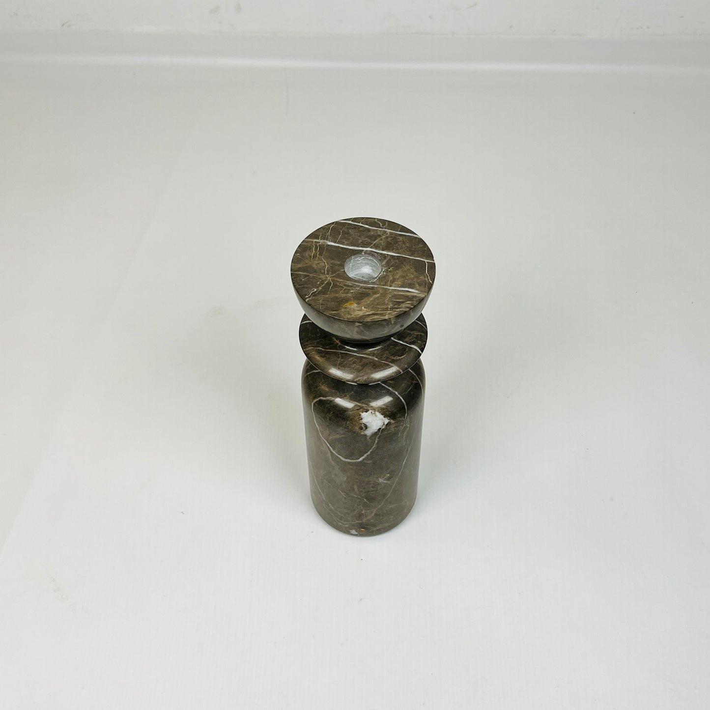 Collared Candle Stand - Brown