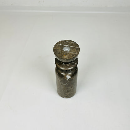 Collared Candle Stand - Brown