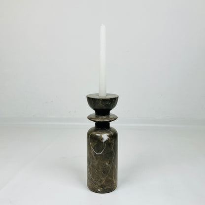 Collared Candle Stand - Brown