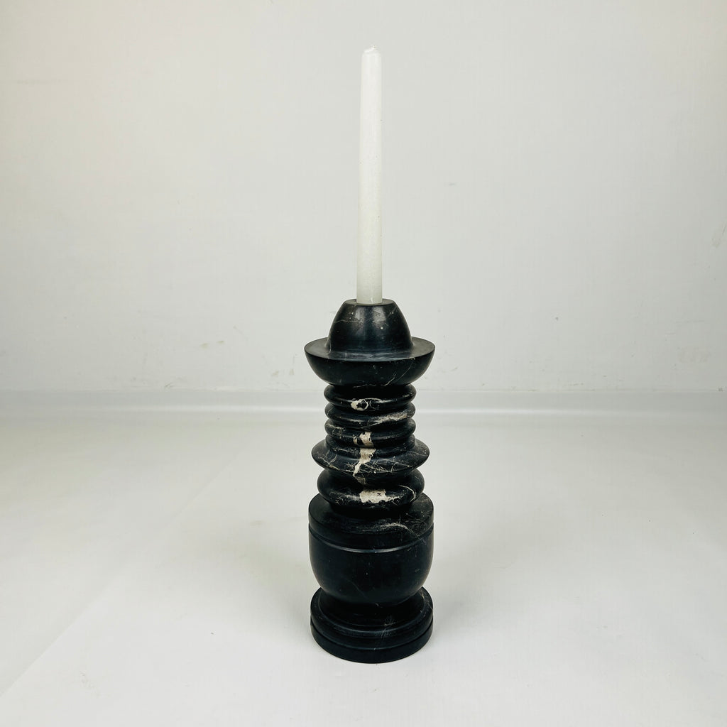 Rings of Hope Golden Streaked  Marble Candle Stand