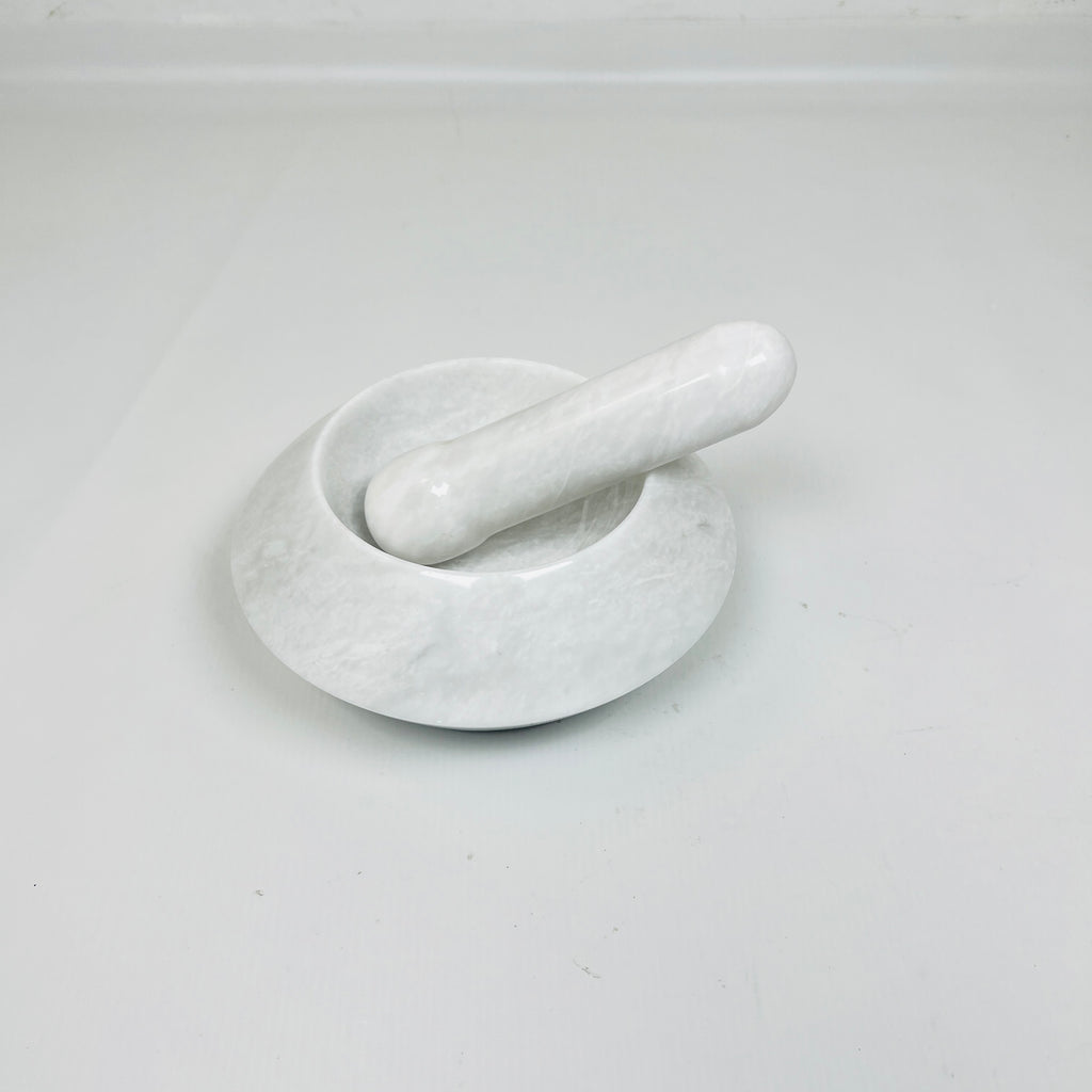 Light Grey Shaded Mortar & pestle