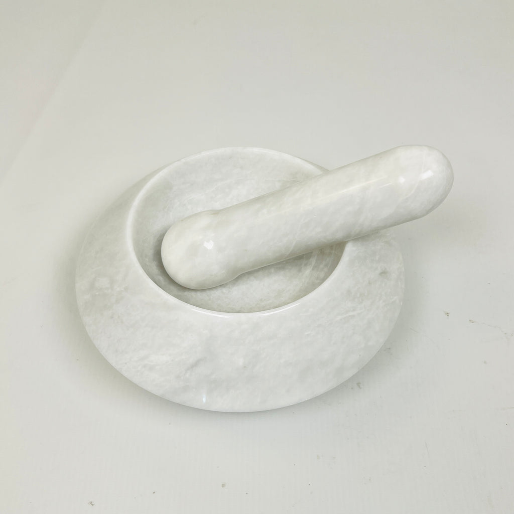 Light Grey Shaded Mortar & pestle