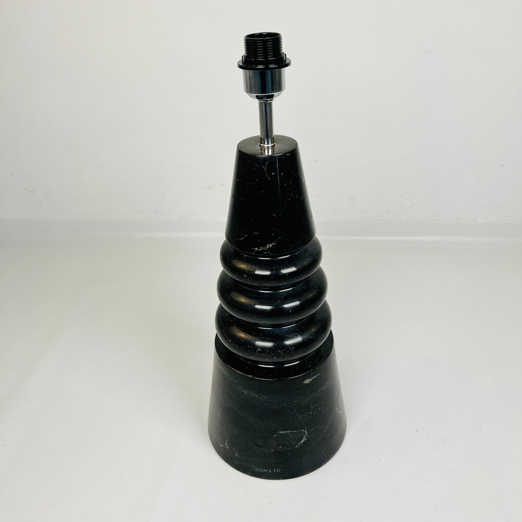 Ringed Cone Black Table Lamp