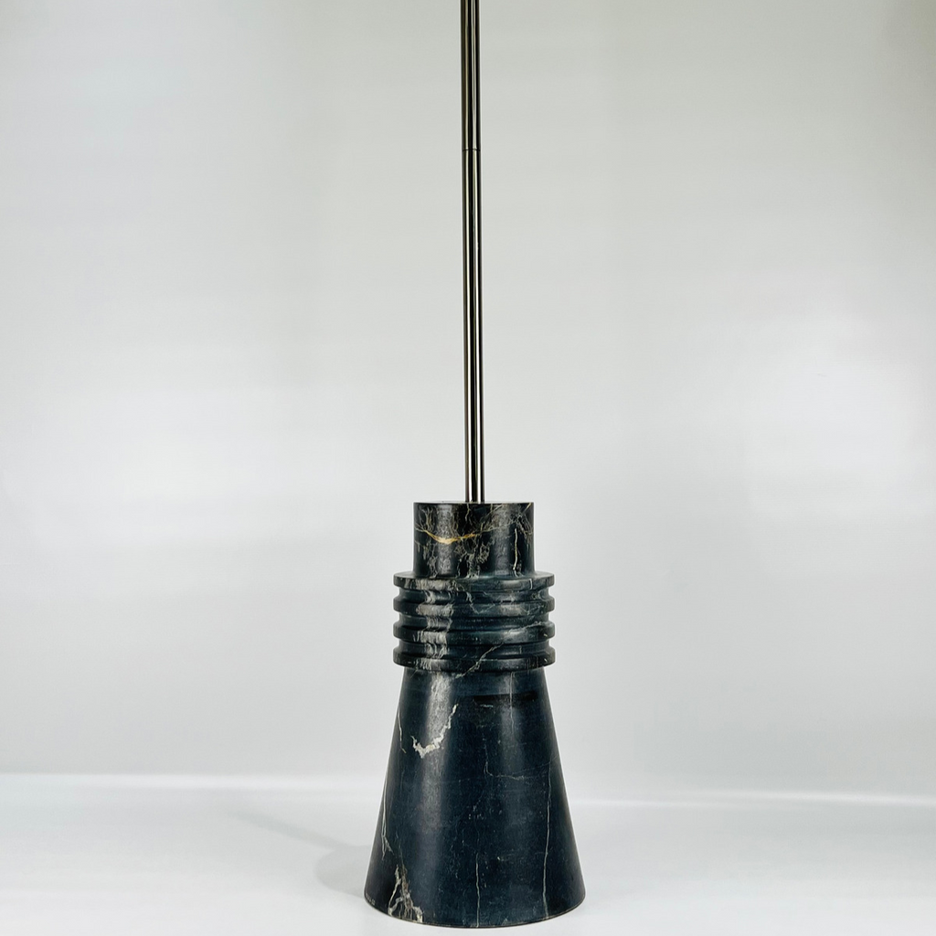 Ringlet Black Taxila Stone Floor Lamp