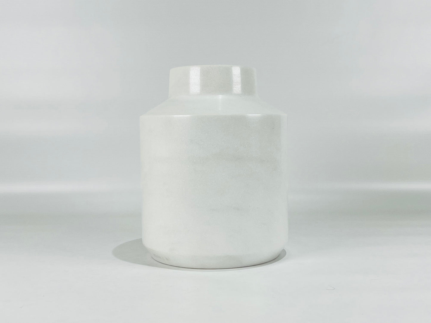 Wide Bottom Vase - White