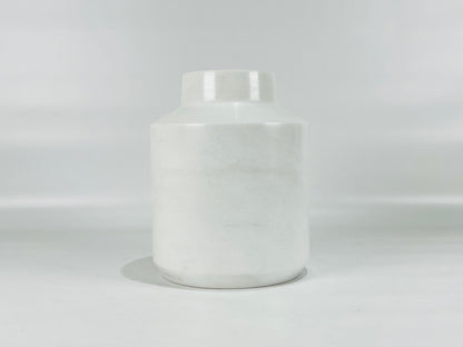Wide Bottom Vase - White