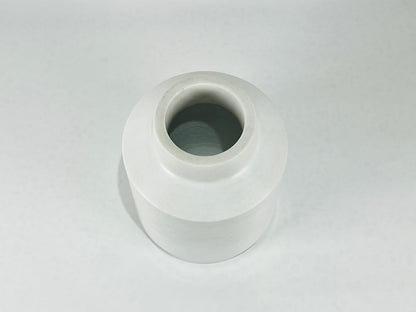 Wide Bottom Vase - White