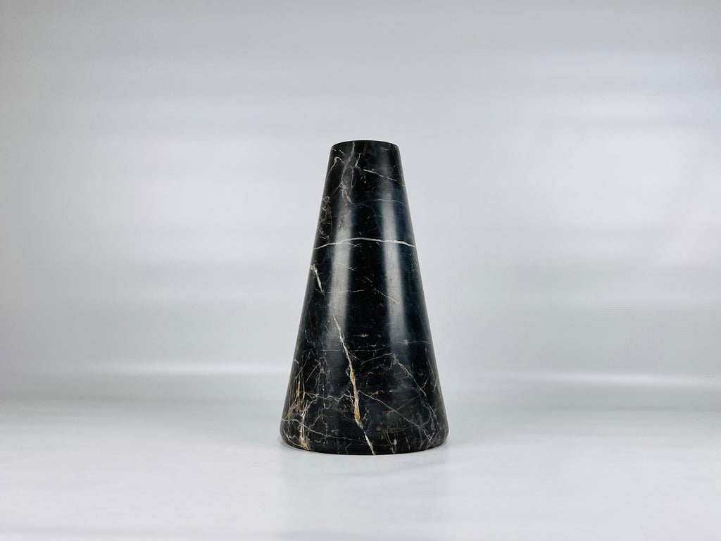 Gold Scratched Black Vase