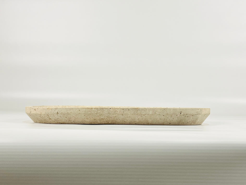 Travertine Oval Grazed Tray