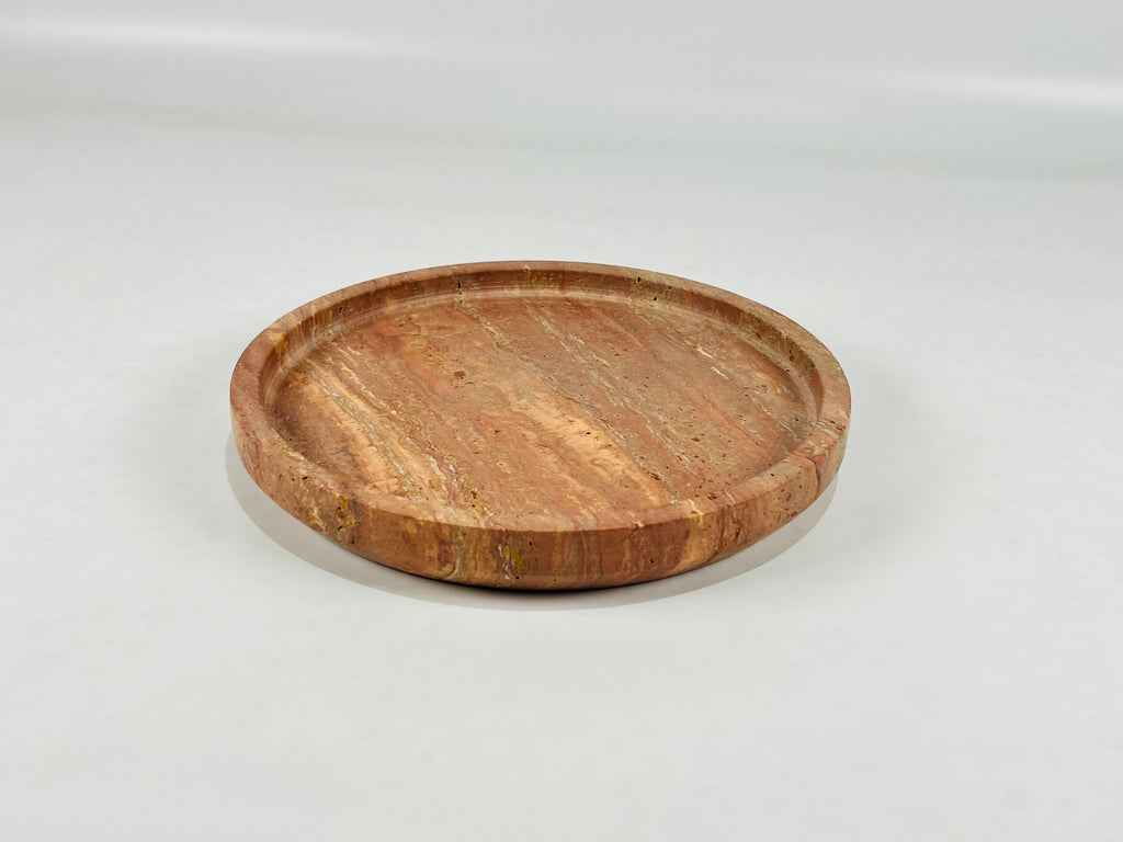 Red Travertine Plate