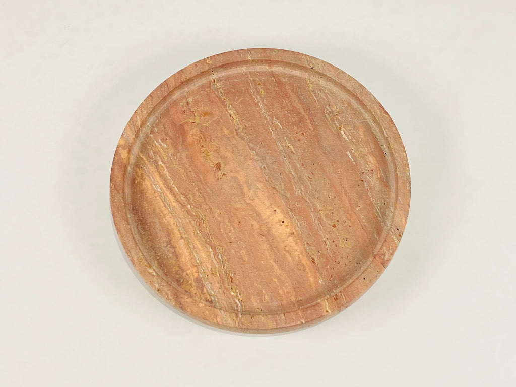 Red Travertine Plate
