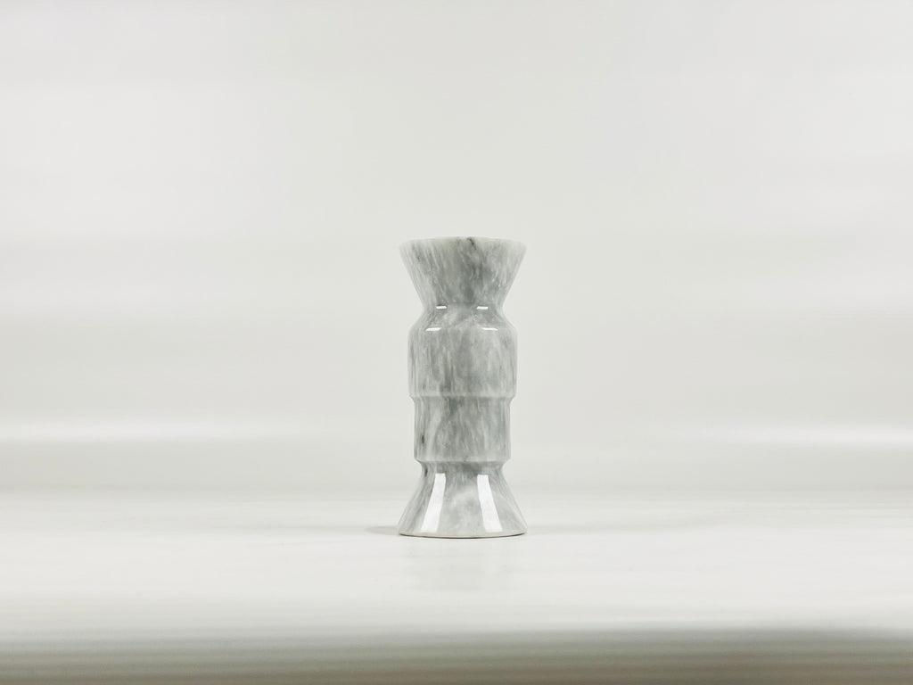 Pawn Grey Streaked Marble Candle Stand