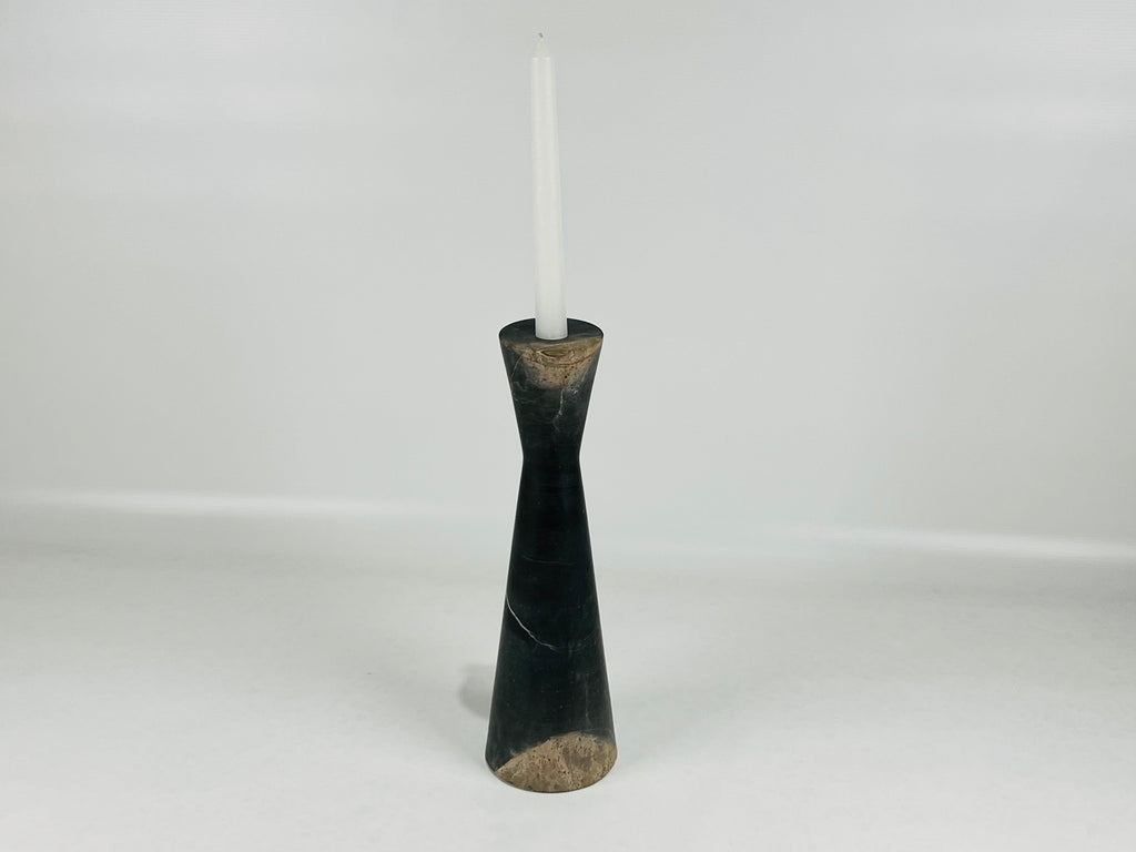 Funnel Blotched Marble Candle Stand