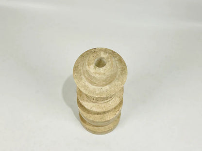 Cairn Candle Stand - Travertine