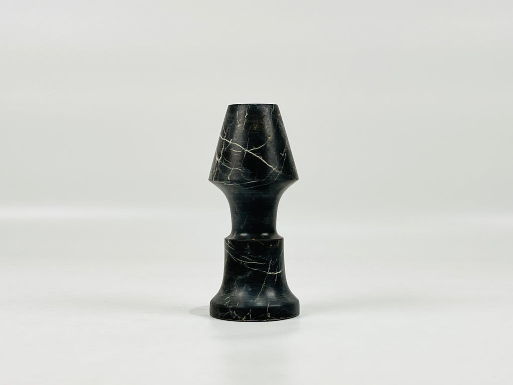 Cone Head Black Marble Candle Stand