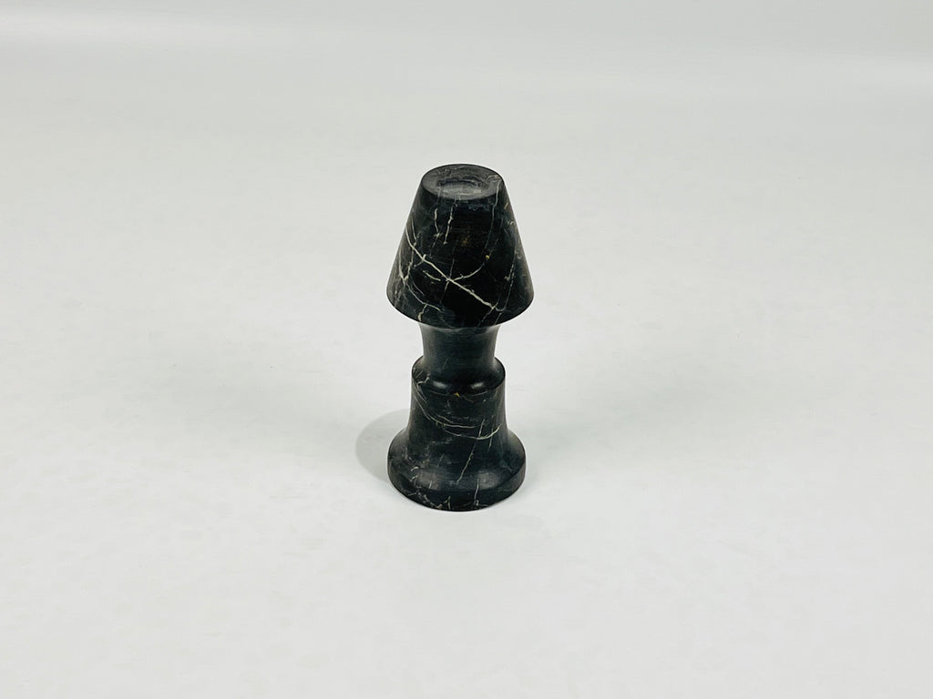 Cone Head Black Marble Candle Stand