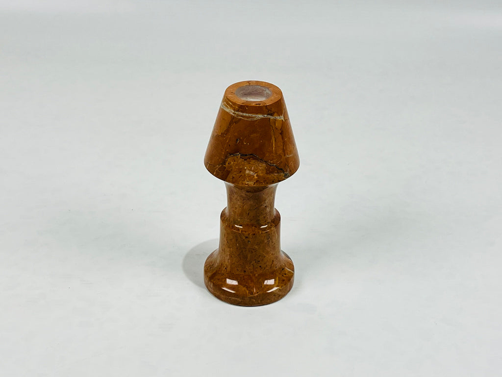 Cone Head Rare Alicante Marble Candle Stand