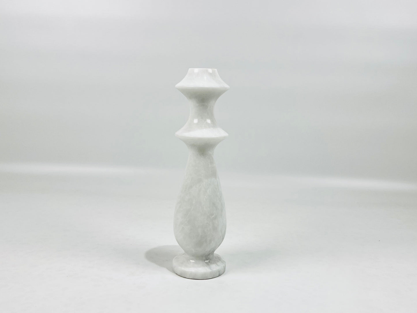 Ringed Bulb Candle Stand - Gray