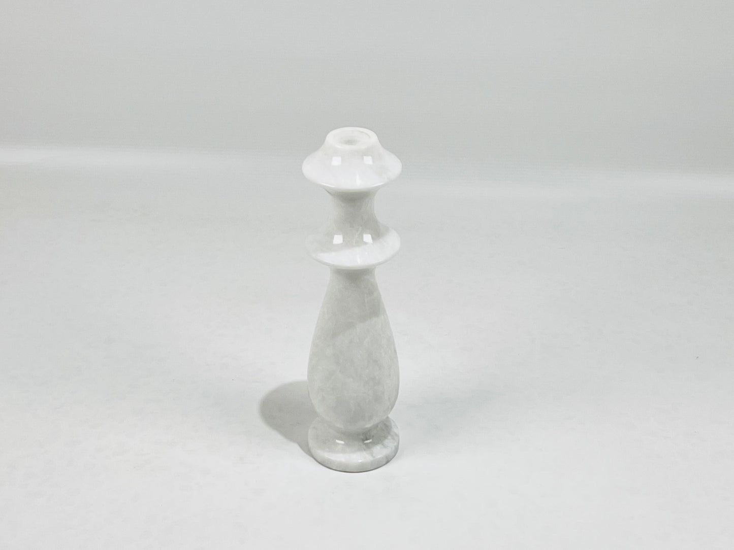 Ringed Bulb Candle Stand - Gray
