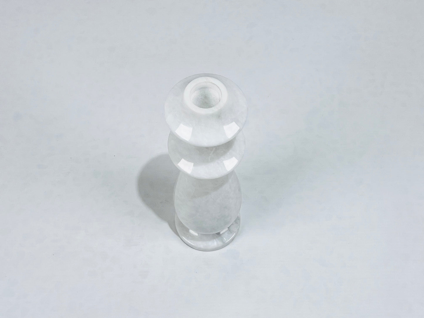 Ringed Bulb Candle Stand - Gray