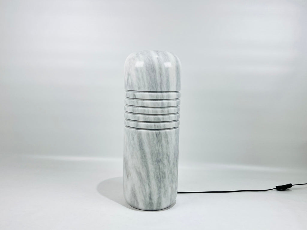 Grey Streaked Table Lamp