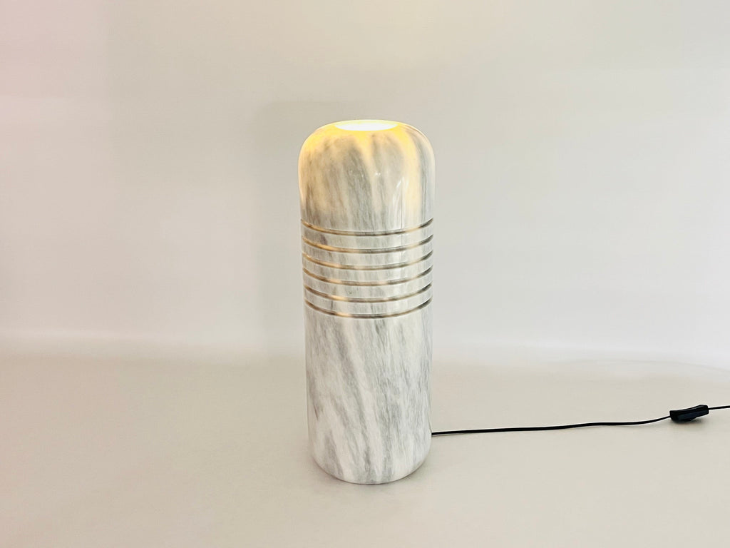 Grey Streaked Table Lamp