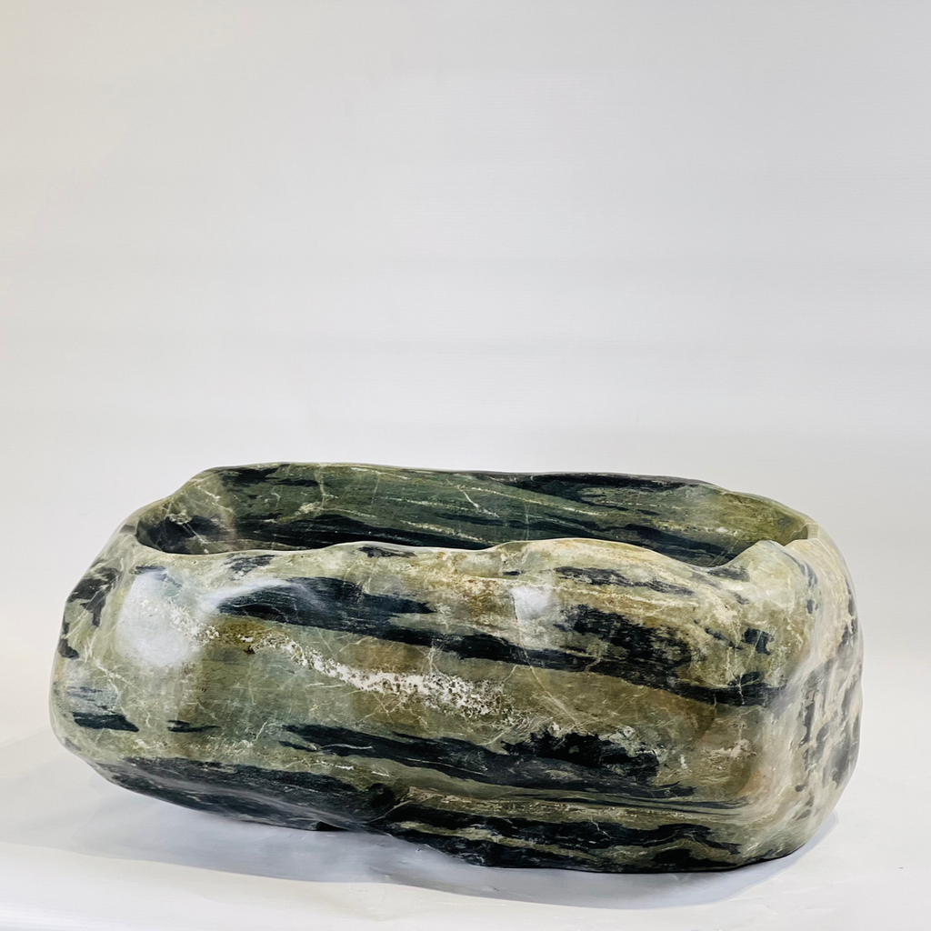 Black & Green River Stone Sink